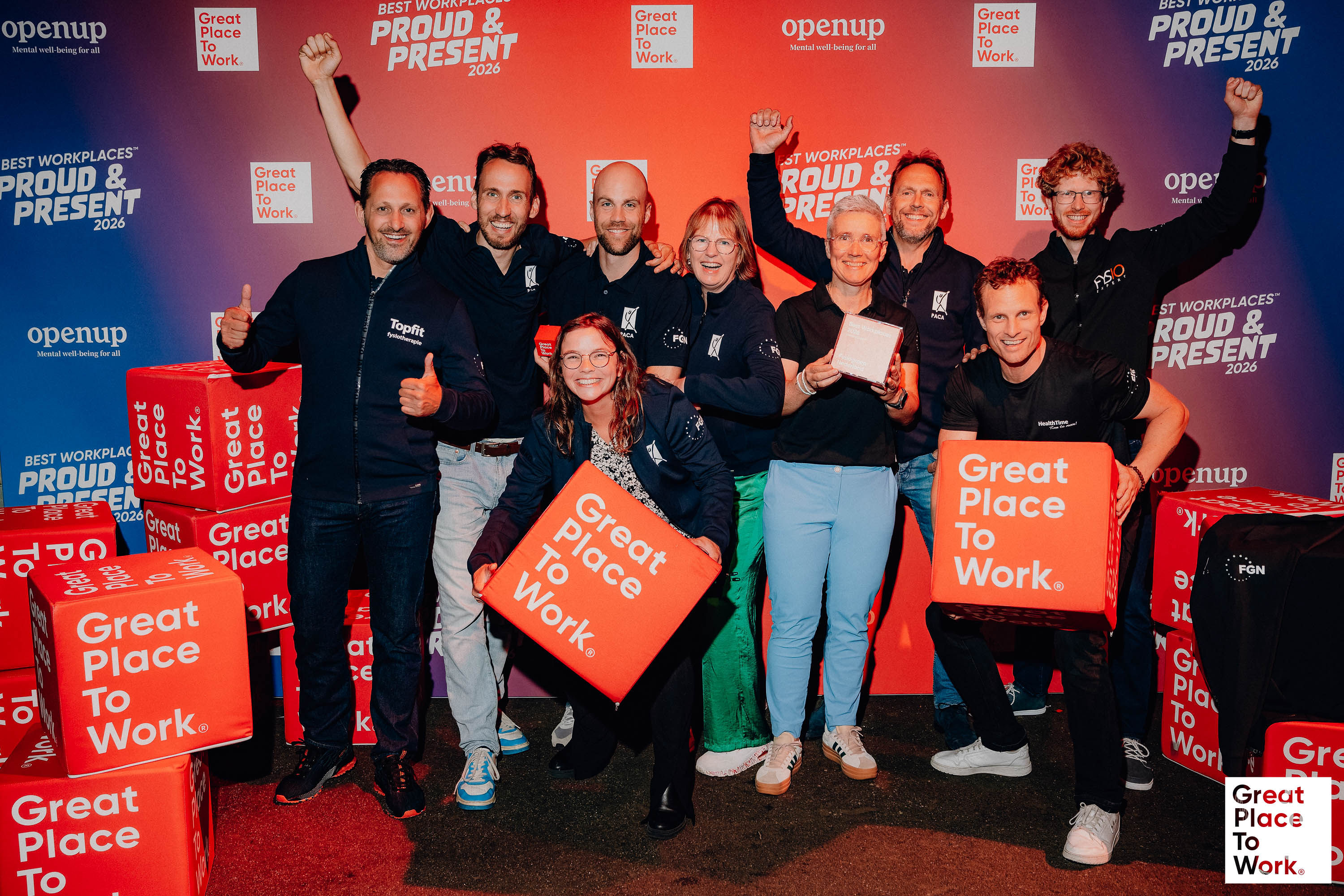 Het team van FGN bij de Best Workplaces-uitreiking 2026